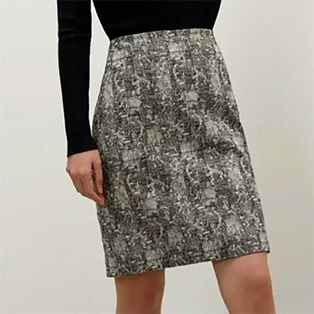 MM Lafleur The Noho Skirt in black white crackle